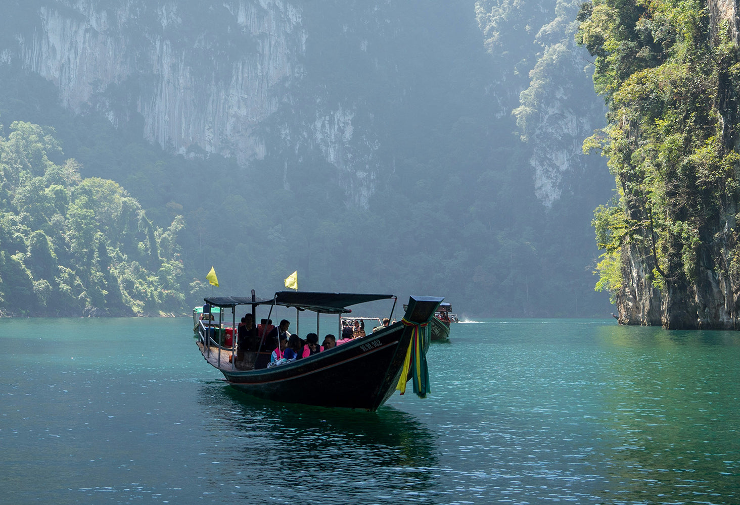 Thailand Boot, Berge, Natur, Entspannung, Wasser, See Fluss Meer, Sonne